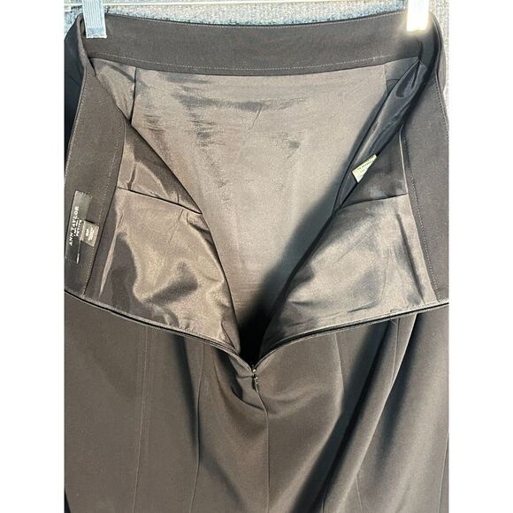 Ann Taylor Petite Mini Pencil Skirt High Waisted Slit Pleated Black Womens Sz 8P - Picture 9 of 12